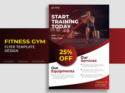 Fitness Gym Flyer Design. banner banner for digital marketing branding brochure design fitnerss brochure fitness fitness flyer fitness gym flyer flyer flyer brochure graphic design gym gym brochure gym flyer illustration logo modern banner poster ui