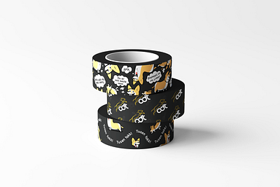 Dog Training Packing Tape branding design graphic design illustration logo typography vector