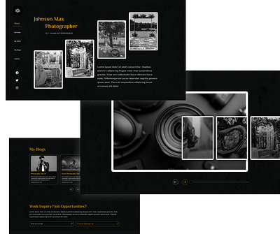 Photographer Portfolio photographer portfolio photographer portfolio ui ui ux design