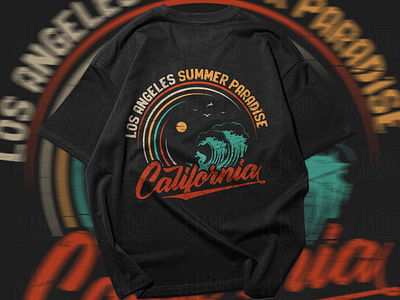 Los Angeles California Beach T-Shirt Graphic Logo