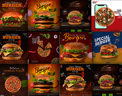 Food Social Media Post Design branding creative design design graphic design illustration instagram post md abu bakkar social media design