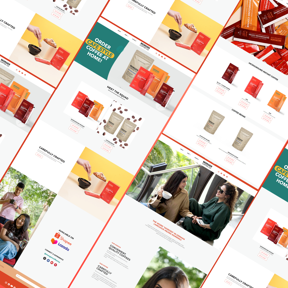 Morgen Coffee Website Design branding graphic design ui web design