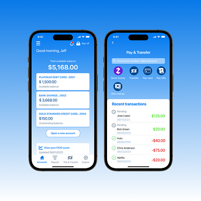 Daily UI Banking App app banking dailyui design ios ui uidesign userinterface ux uxdesign