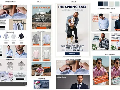 Spring OS work overview apparel design email fashion graphic design logo marketing retail social media web