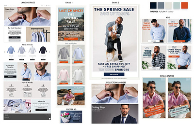 Spring OS work overview apparel design email fashion graphic design logo marketing retail social media web