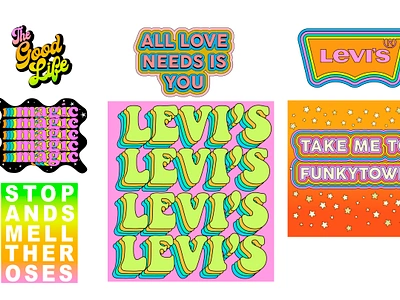 Freelance graphic work for Levi's color fun graphic design graphics illustration levis