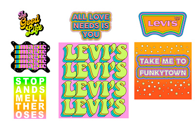 Freelance graphic work for Levi's color fun graphic design graphics illustration levis
