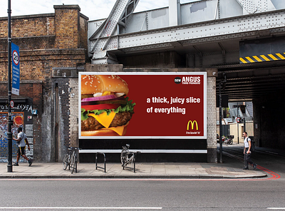 McDonald's Angus Third Pounder (billboard) art direction billboard branding design illustration outdoor print