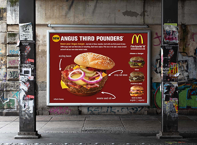 McDonald's Angus Third Pounder (billboard) art direction billboard branding design graphic design illustration outdoor print signage