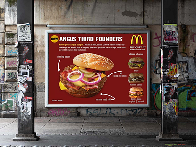 McDonald's Angus Third Pounder (billboard) art direction billboard branding design graphic design illustration outdoor print signage