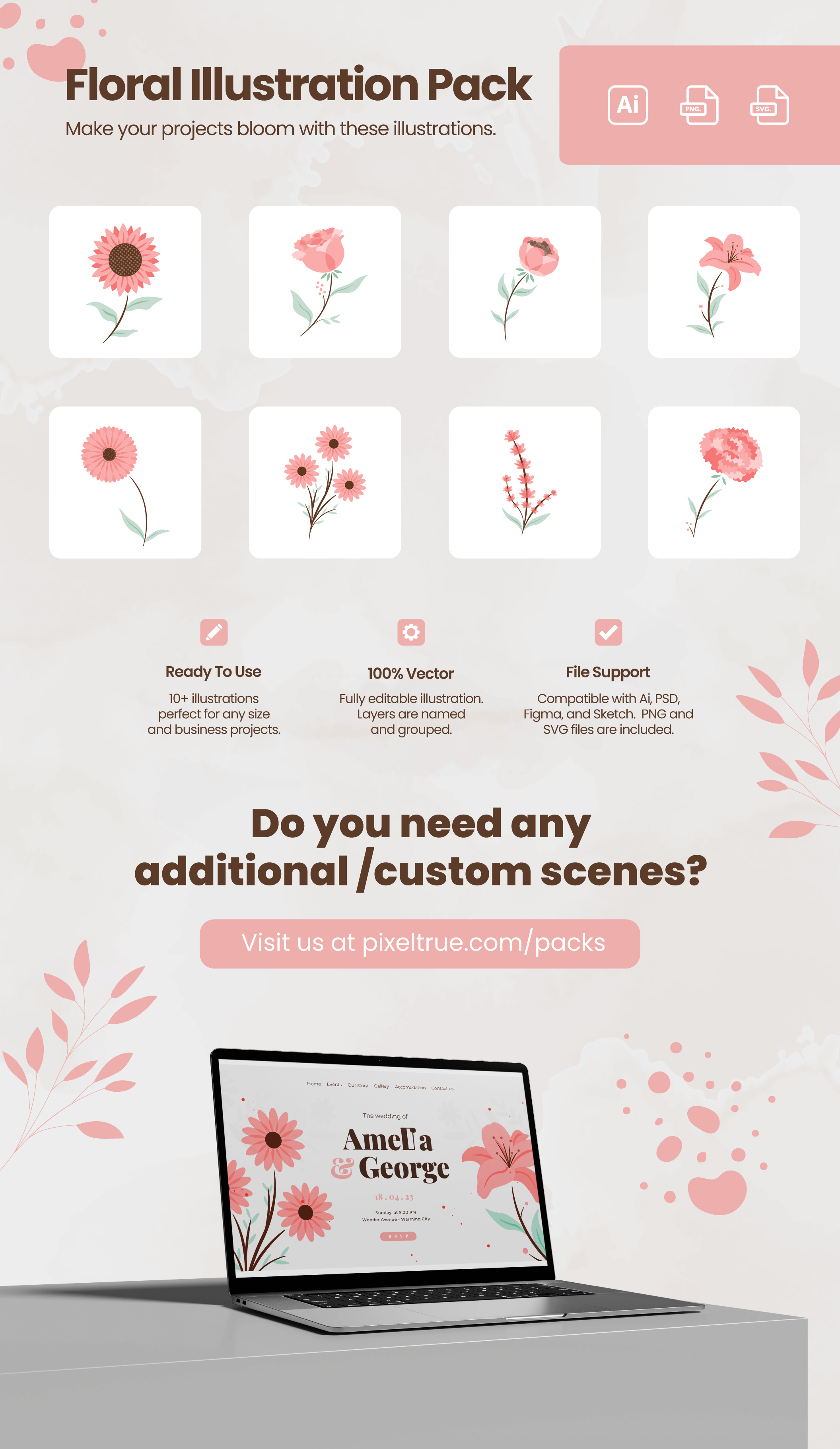 Floral Illustration Pack design graphic design graphics illustration vector vector illustration