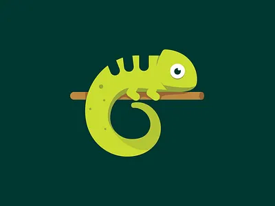 Chameleon branding design digital graphic design illustration logo minimalism