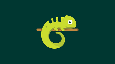 Chameleon branding design digital graphic design illustration logo minimalism
