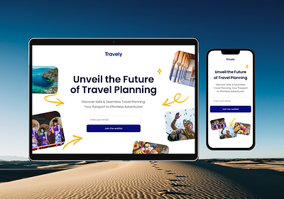 Travelling website landing page branding graphic design ui