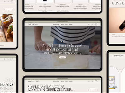 Fancy Peasant – Olive Oil Ecommerce ecommerce elegant neutral refined typography ui web design website