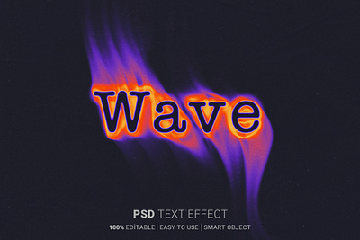 Wave Editable Text Effect design digital editable effect graphic design illustration mockup photoshop psd text effect