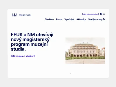 Museum studies. Web showcase art brand branding contemporary design desktop menu mobile museum responsive school studium submenu typeface ui uiux ux web webdesign website