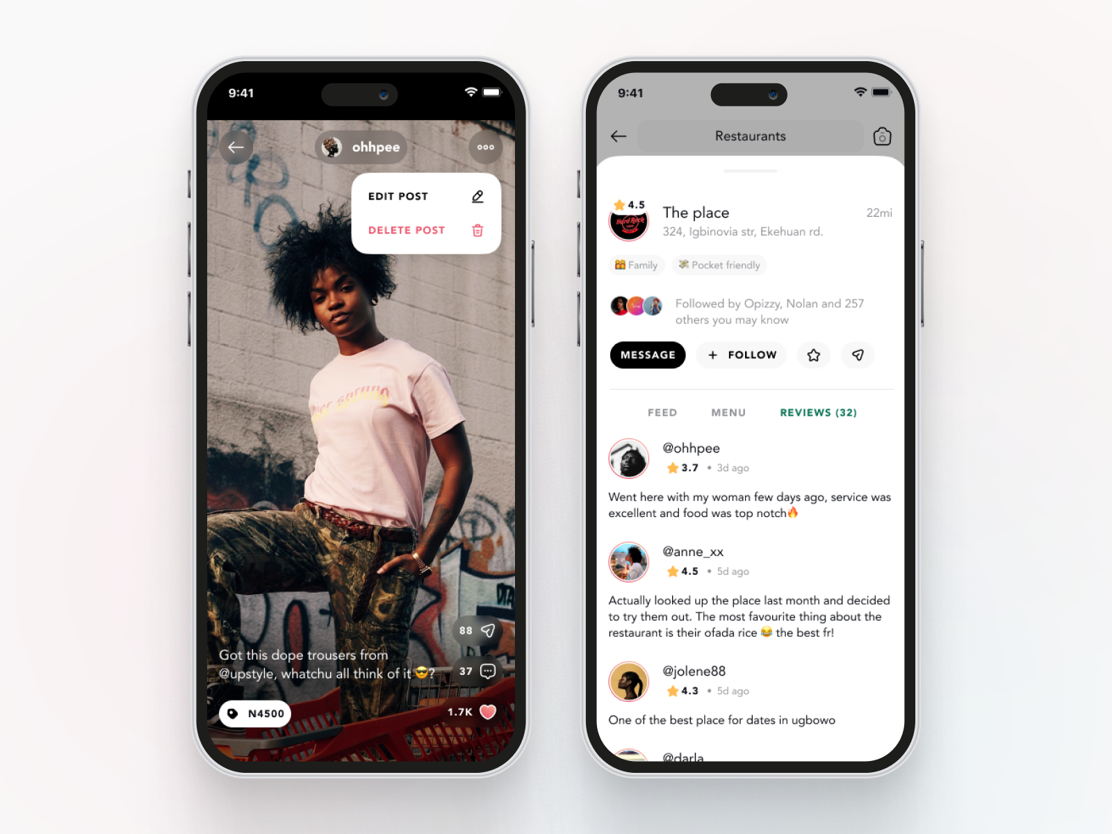 Example of Mobile App Design (I Os & Android)