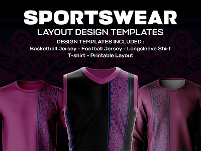 Borneo Batik Jersey Template Design apparel batik borneo clothing fashion graphic design jersey layout mockup sportswear template tshirt uniform