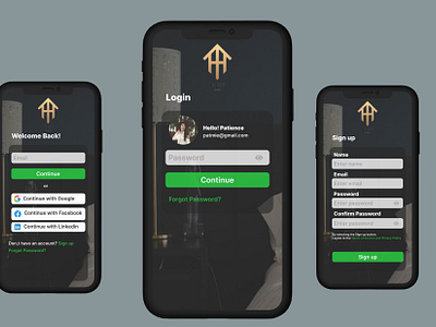 Login and Sign-up UI/UX Screen Design for Mobile App & Website figma design login ui design mobile app ui sign in screen ui ui ui design uiux ux design web ui