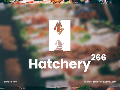 Hatchery 266 Concept Logo clean concept logo fish logo freelance illustration logo logo design shrimp logo