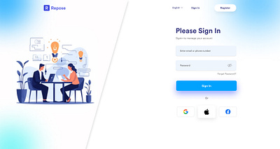 Sign In Page Ui Design branding color ful creative home page identity illustration inner page log in pagejjmn login logo sign sign in sign in page design user interface vector art web design website web login page
