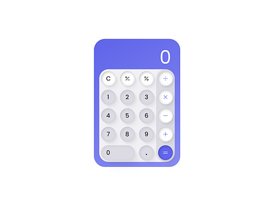 Daily UI 004 - Calculation add app calculator design divide equal figma icon illustration math multiply purple subtract ui ux