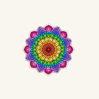 Mandala art colors design graphic design handmade illustration mandala