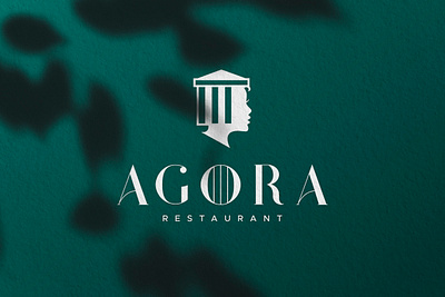 Agora Restaurant agora brand branding clever design graphic design illustration logo mascot modern portrait restaurant sladoje