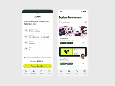 App [freelancers] app cards clean cta design flat freelancers gig gigs illustration input layout native ui ux web