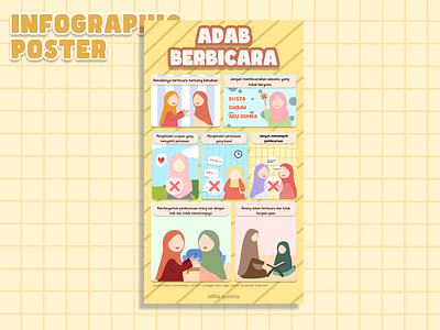 Adab Berbicara - Infographic Poster design illustration infographic poster vector