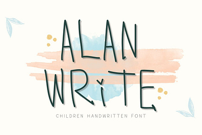 Alanwrite Font : Children Handwritten Font bodytext font cute font cute fonts decorate font font hand writing font handwritten font kids font realistic font
