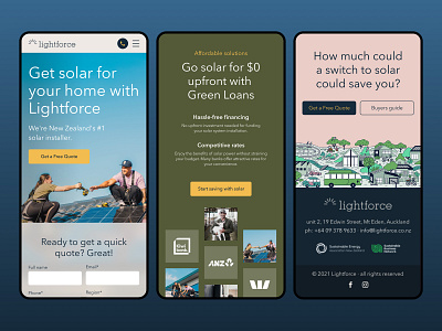 Lightforce Mobile-first conversion optimisation design google ads graphic design illustration social ads uxui website