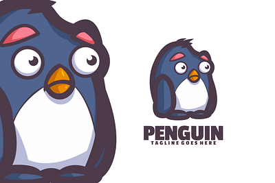 Penguin animal branding cute mascot design graphic design illustration logo ui vector