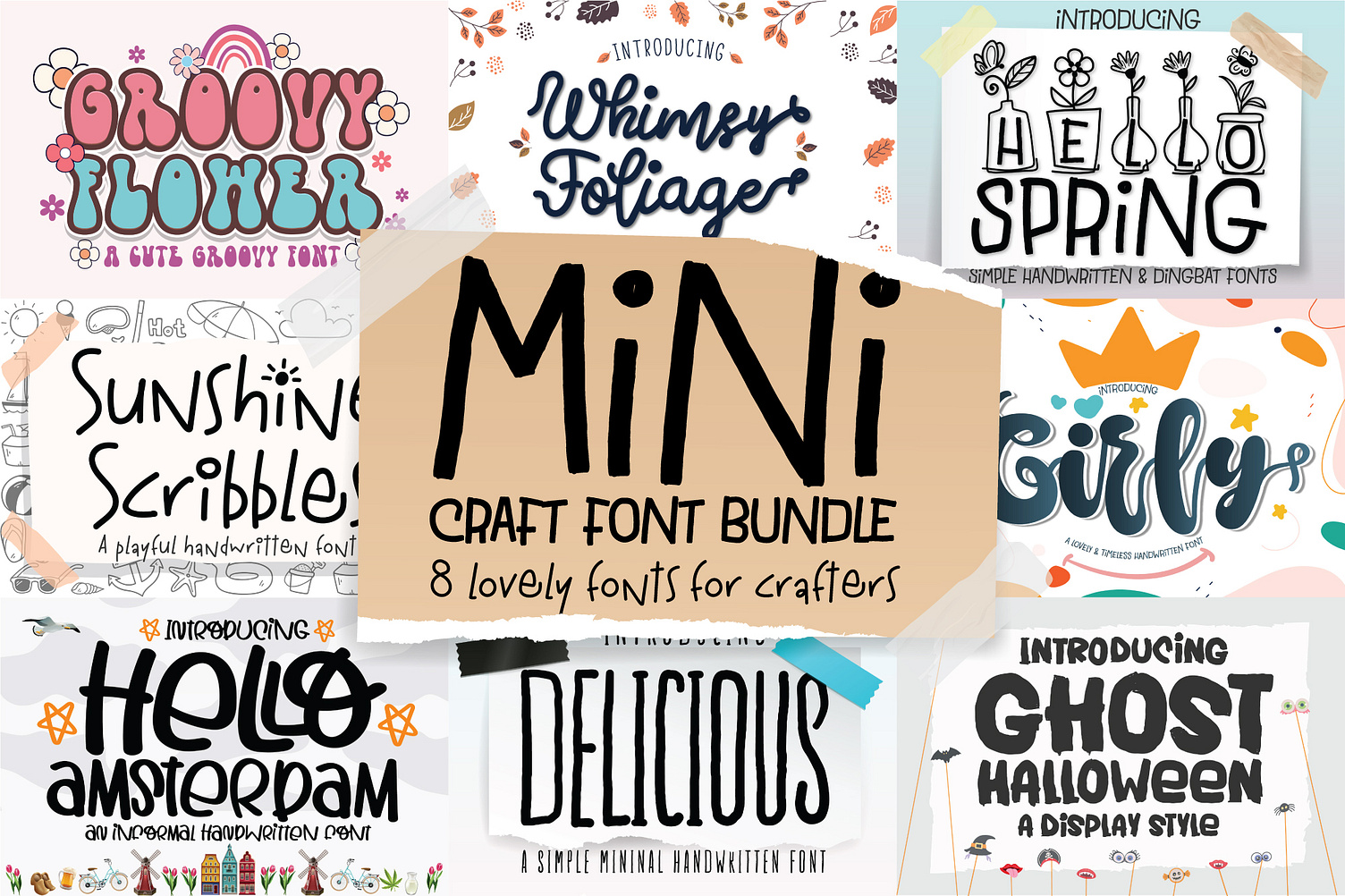 Mini Craft Font Bundle by Ake Thanantreesak on Dribbble