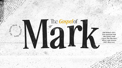 Gospel of Mark Series church design faith gospel mark sermonseries