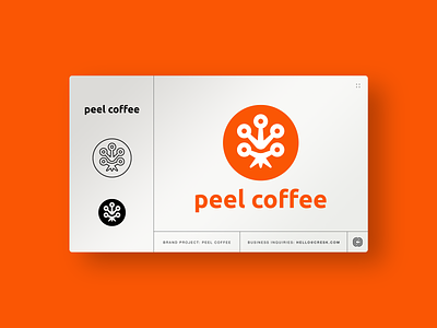 Peel Coffee Brand Logo Design coffee brand coffee logo design graphic design identity logo logo design logo designer take away coffee