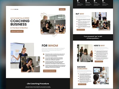 Coaching Funnel Design branding daily ui design figma illustration landing landing design landing page landing page design landing page ui landing pages landingpage logo trending ui uiux ux web web design website