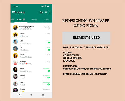 WhatsApp Re-Design figma redesign ui uiux whatsapp