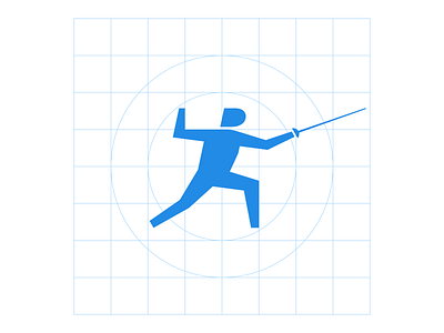 Proposed brandmark and profile picture for Diestra Fencing Team branding fencing graphic design illustration logo sport vector