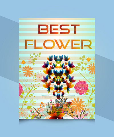 flower flyer animation branding crad desgin design graphic design illustration vector