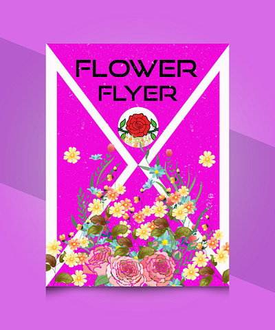 flower flyer branding crad desgin graphic design logo vector