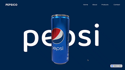 Pepsi Website 3d animation branding dailyui design figma graphic design motion graphics ui uiux ux