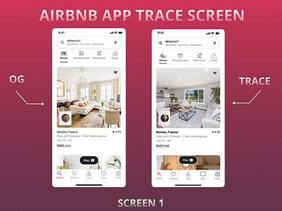 AIRBNA IOS APP TRACE SCREEN airbnb app branding design ins inspiration ios mobile mobile app recreate screen ui ux design