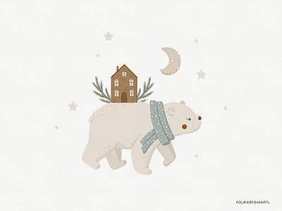 Magic baby bear illustration christmas bear christmas collection cute bear kids clipart kids illustration winter illustration