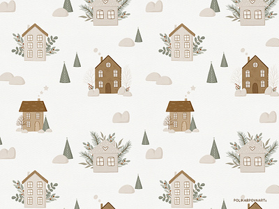 Winter house pattern christmas house christmas pattern cute house pattern house textile design winter house winter pattern
