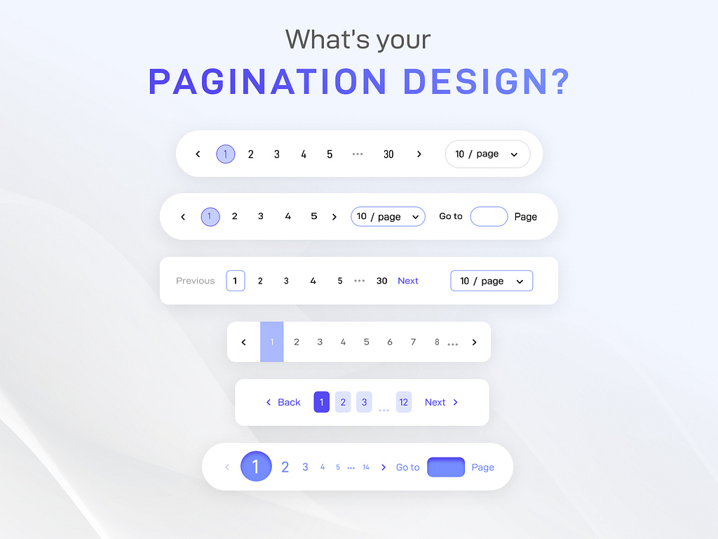 Pagination UI by Yan Bolanos on Dribbble