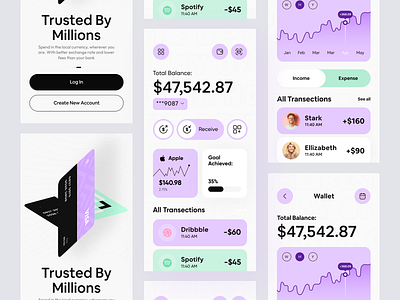 Fintop-Finance Mobile App app app design awe bank app banking banking app finance financial fintech ios mobile app money wallet