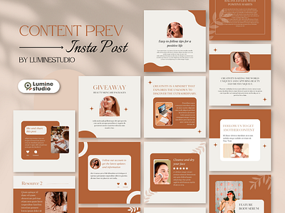 Cream Engagement Instagram Template aesthetic design graphic design instagram marketing post sosial media