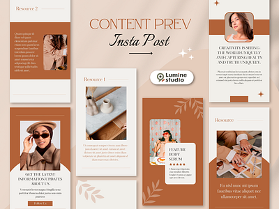 Cream Engagement Instagram Template aesthetic design graphic design instagram marketing post sosial media story